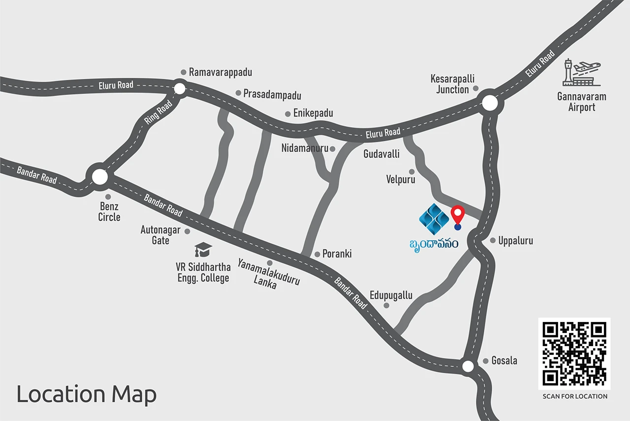brindavanam Uppaluru Vijayawada Routemap