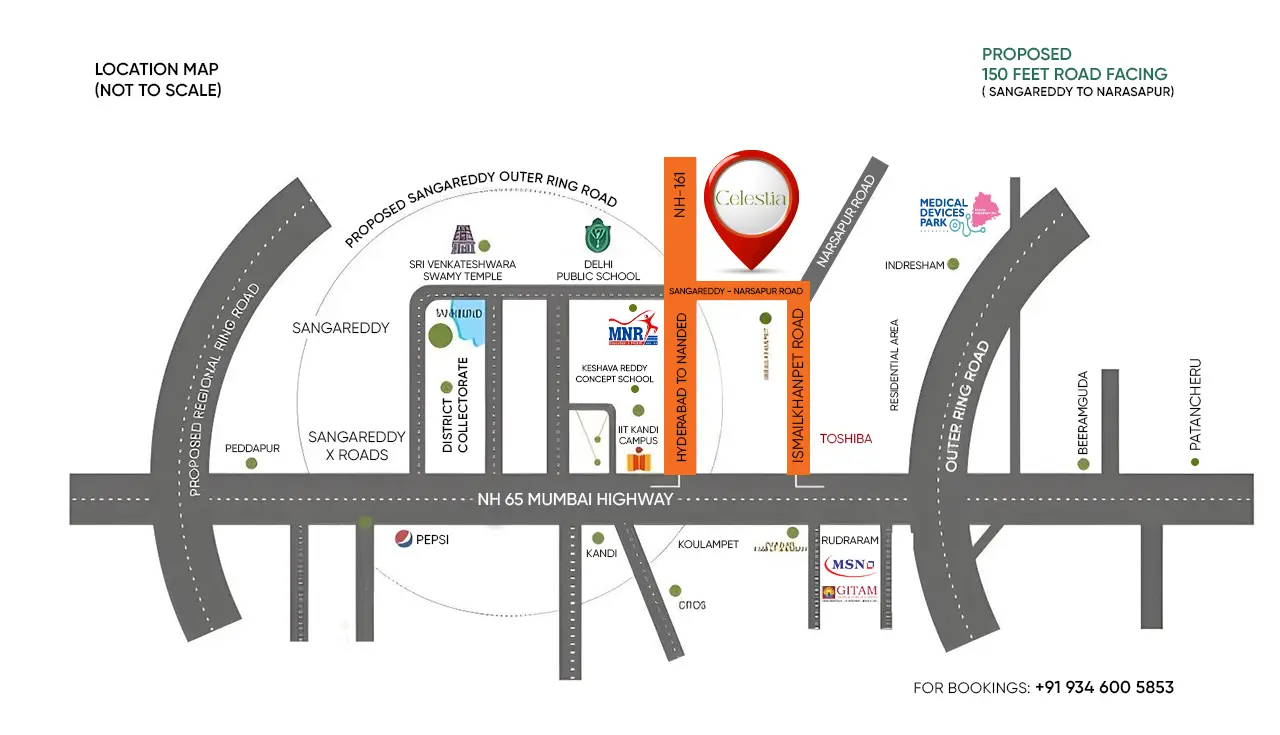 Celestia Villas Hyderabad, Mumbai Highway near IIT Kandi